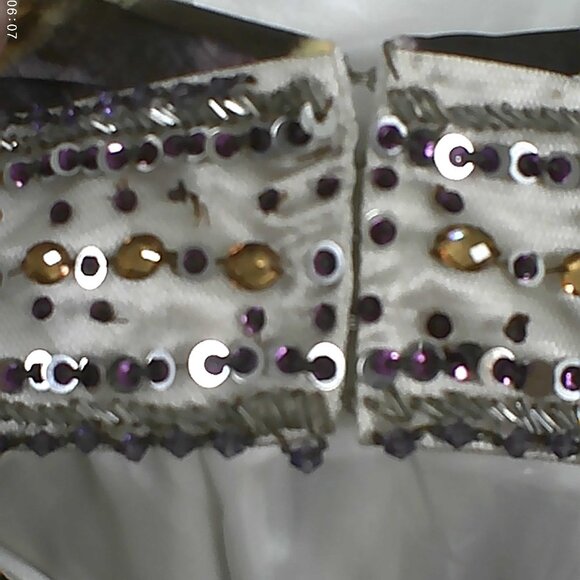 Marie Lee Formal Dress Size 16 White Yellow Purple Pink - Picture 4 of 9